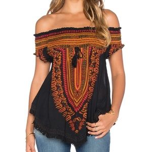 Pattern Off The Shoulder Top